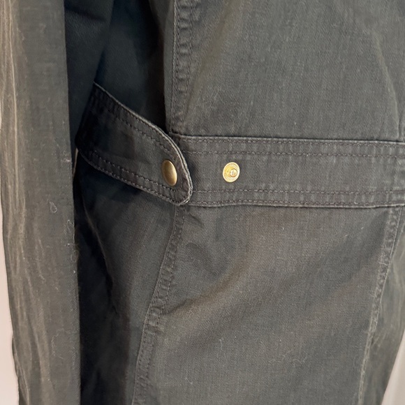 J. Crew Black Utility Jacket with Gold Buttons - Picture 4 of 8